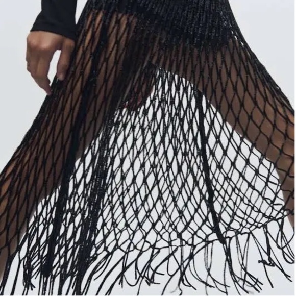 Zara beaded black skirt Limited Edition/ ZW Collection - Picture 10 of 12